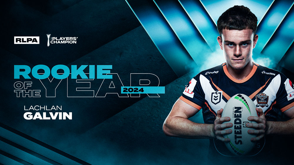 Lachlan Galvin wins the RLPA Players' Rookie of the Year